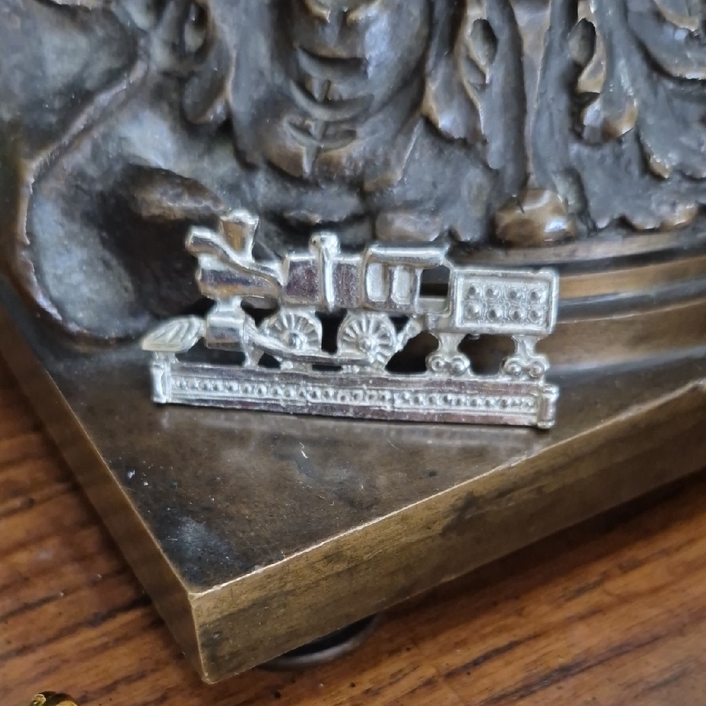 Vintage Train Locomotive Steam Engine Brooch Pin